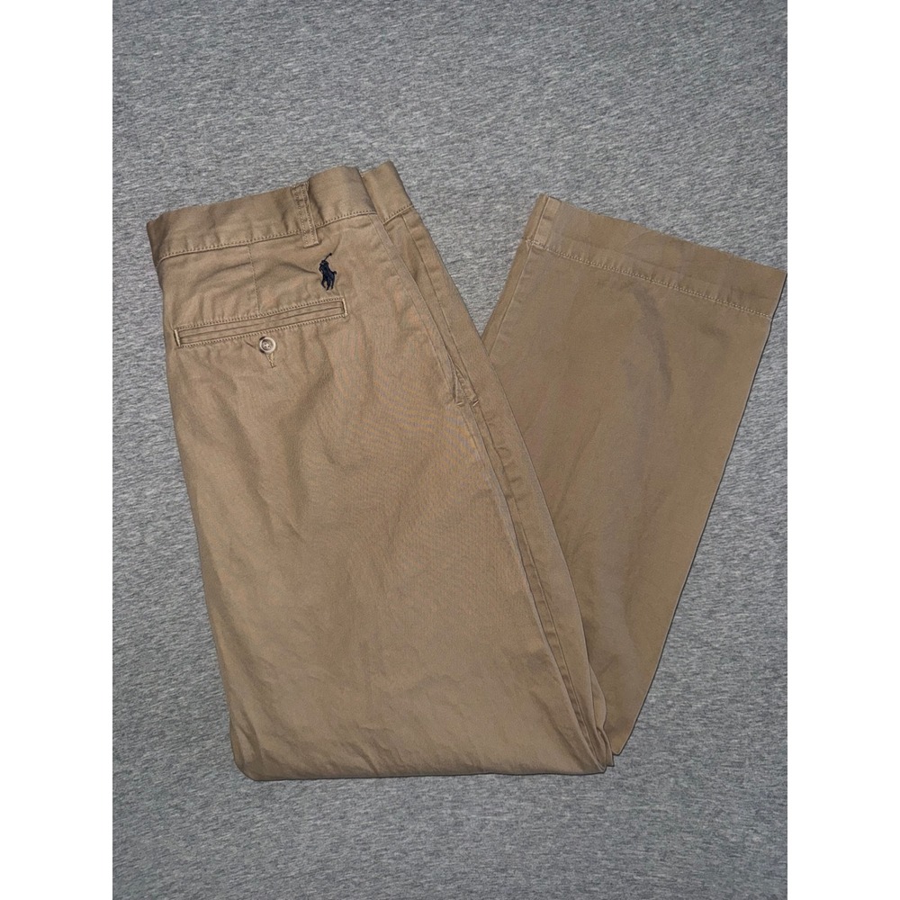 Polo Ralph Lauren Mens Classic Chinos Khaki Tan Pant Size 31x30 Preppy Old Money